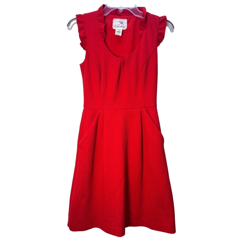 Anthropologie Dress Tabitha Red Fairy Preppy Romantic Feminine Babydoll NYE 2